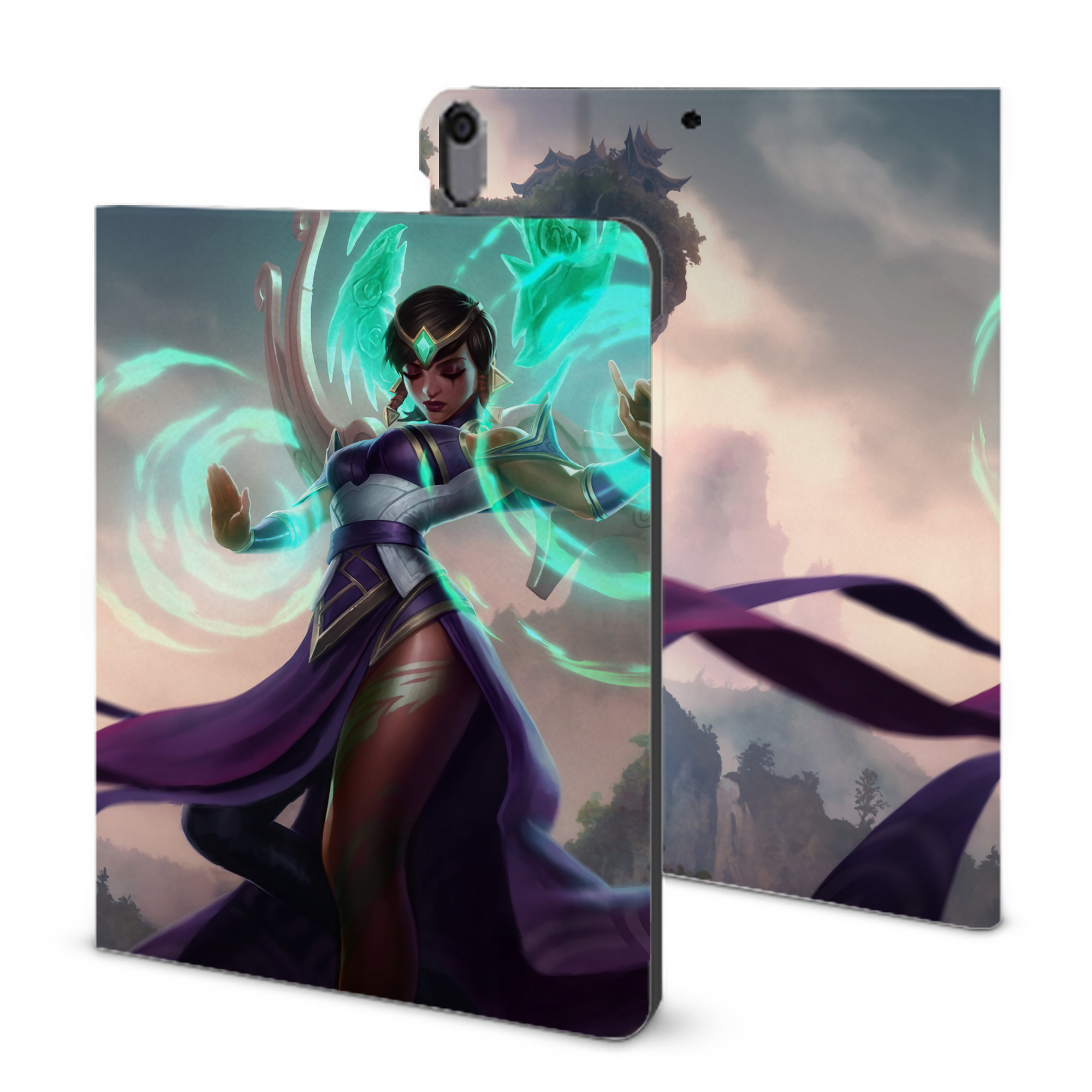 （画像用） リーグ・オブ・レジェンド League of Legends LOL IPad ケース ブック型 PUレザー TPU 耐衝撃 軽量 薄型 ペン収納なし 全面保護 IPad 各モデル対応